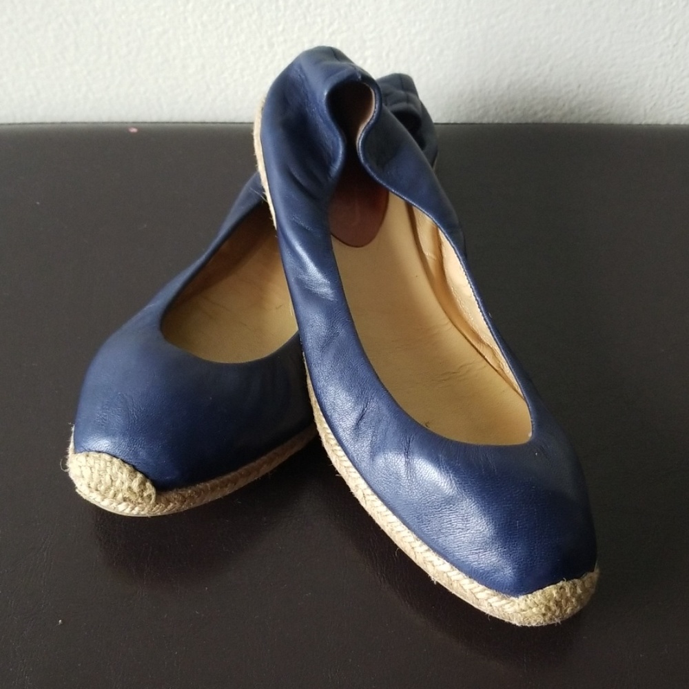 Christian Louboutin Leather Espadrille BalletFlats